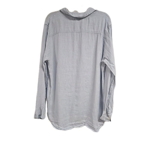Club Room Luxury 100% Linen Button Down Long Sleeve Shirt Light Blue Men's Sz XL - Picture 3 of 8